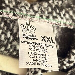 Handmade Black Mexican Poncho